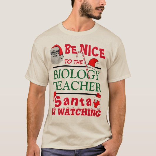 Wees aardig voor de Biologie Leraar Rood T-shirt (Voorkant)