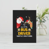 Wees Aardig Voor De Buschauffeur Kerstman Is Aan H Kaart (Staand voorkant)