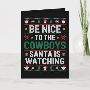 Wees aardig voor de cowboys, Kerstman kijkt toe Ke Kaart