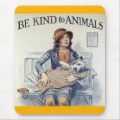 Wees aardig voor de dieren, mousepad muismat (Voorkant)