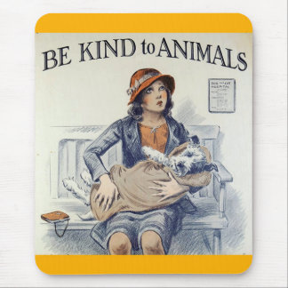 Wees aardig voor de dieren, mousepad muismat