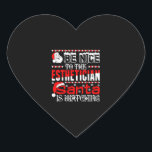 Wees aardig voor de Estheticiër die de Kerstman ki Hart Sticker<br><div class="desc">Wees aardig voor de Estheticiër die de Kerstman kijkt</div>