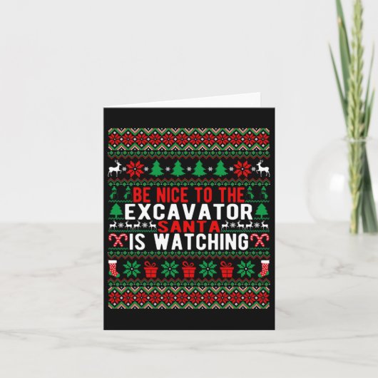 Wees aardig voor de graafmachine, Kerstman kijkt t Kaart (Voorkant)