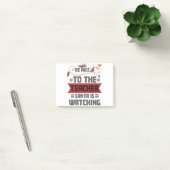 Wees aardig voor de juf Kerstman kijkt toe Juf Post-it® Notes (Kantoor)