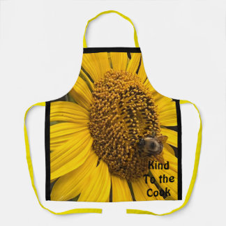 Wees aardig voor de kok Zonnebloem en hommel schor Schort