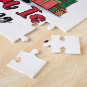 Wees aardig voor de leraar Kerstman kijkt toe Legpuzzel (Zijkant)