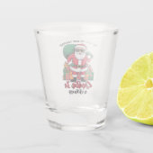 Wees aardig voor de leraar Kerstman kijkt toe Shot Glas (Achterkant)