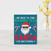Wees aardig voor de mammo-tech-santa die kerst in kaart (Gele Bloem)