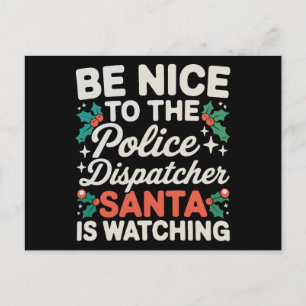 Wees aardig voor de politie-dispatcher Sinterklaas Feestdagenkaart