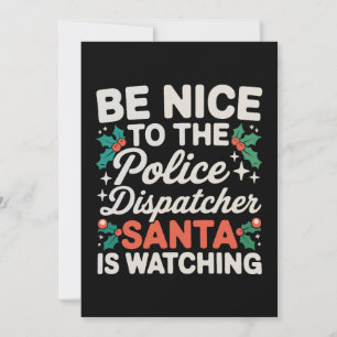 Wees aardig voor de politie-dispatcher Sinterklaas Kaart