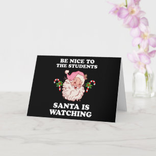 Wees Aardig Voor De Studenten Kerstman Is Aan Het Kaart