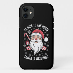 Wees aardig voor de verpleegster, Kerstman kijkt t Case-Mate iPhone Case