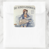 Wees aardig voor Dieren sticker (Tas)