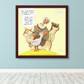 Wees aardig voor eenden Grappige canvasprint Canvas Afdruk (Insitu (Houten vloer))