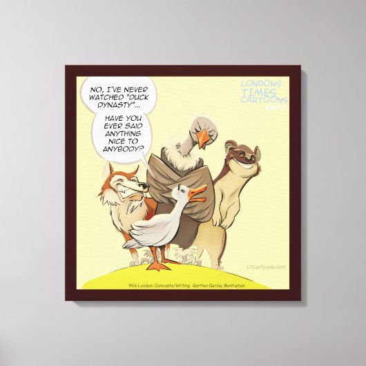 Wees aardig voor eenden Grappige canvasprint Canvas Afdruk (Voorkant)