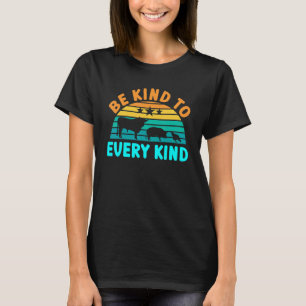 Wees aardig voor elk dier Retro vintage vegan vege T-shirt