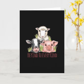 Wees aardig voor elk soort veganisme kaart (Gele Bloem)