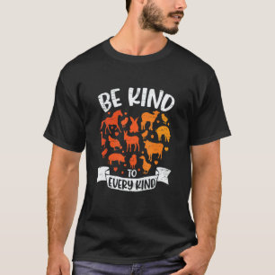 Wees aardig voor elk soort veganisme vegetarisme v t-shirt