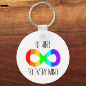 Wees aardig voor elke geest - Autisme Acceptatie R Sleutelhanger (Achterkant)