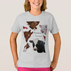 Wees aardig voor elke soort, landbouwhuisdieren t-shirt