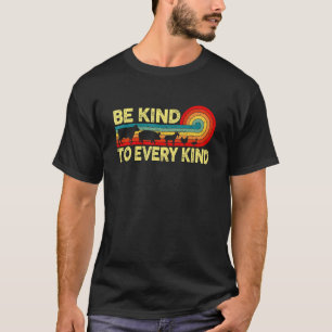 Wees aardig voor elke soort Retro Veganistische Ve T-shirt
