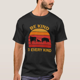 Wees aardig voor elke soort veganistische vegetari t-shirt