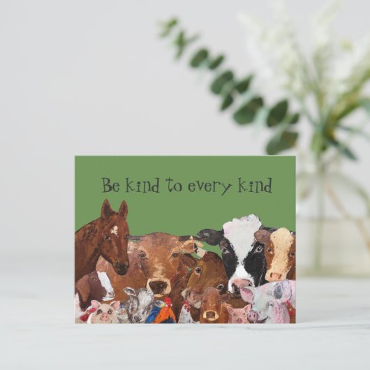 Wees aardig voor iedereen briefkaart (Staand voorkant)