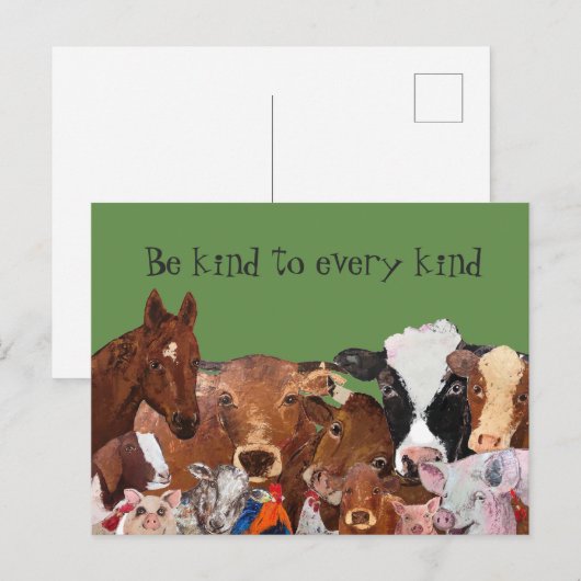 Wees aardig voor iedereen briefkaart (Voorkant / Achterkant)