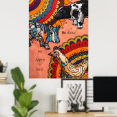 Wees aardig voor iedereen poster (Thuiskantoor)