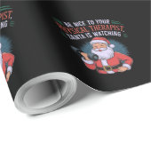 Wees aardig voor je fysiotherapeut, Santa Watching Cadeaupapier (Rol Hoek)