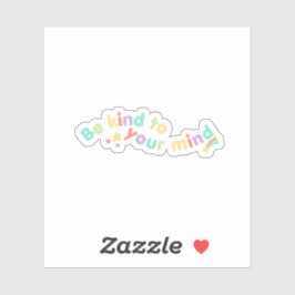 Wees aardig voor je geest | Cute Stars Peach Snoep Sticker