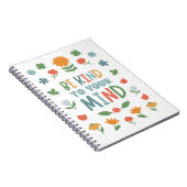Wees aardig voor je geest Floral Journal Notitieboek (Rechterzijde)