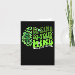Wees aardig voor je geest Green Ribbon Brain Groov Kaart
