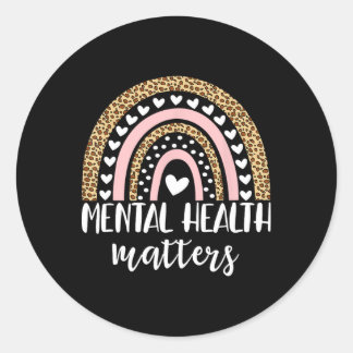 Wees aardig voor je geest Regenboog geestelijke ge Ronde Sticker