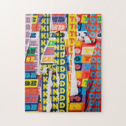 Wees aardig voor je (gescheurde versie) puzzel legpuzzel (Verticaal)