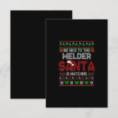 Wees aardig voor je liefste grappige kerstlasser bedankkaart (Voorkant / Achterkant)