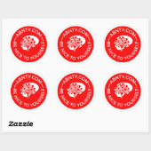 Wees aardig voor jezelf - ABNTY.COM Red Ronde Sticker (Vel)