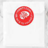Wees aardig voor jezelf - ABNTY.COM Red Ronde Sticker (Tas)