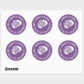 Wees aardig voor jezelf - ANBTY.COM Paars Ronde Sticker (Vel)