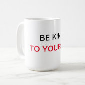 Wees aardig voor jezelf koffiemok (Voorkant links)