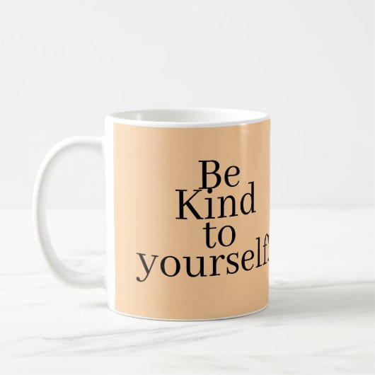 Wees aardig voor jezelf! koffiemok (Links)