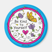 Wees aardig voor jezelf_Round Magnet 2,25 inch (Voorkant)