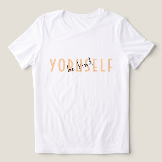 Wees aardig voor jezelf typografie Tri-Blend shirt (Design voorkant)