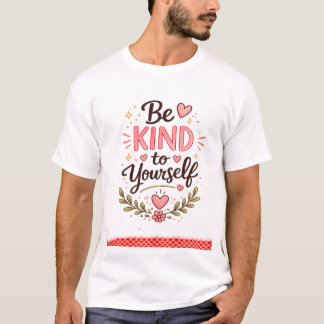 Wees aardig voor jezelf Typography T-shirt | Inspi