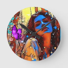 Wees aardig voor jezelf Wandklok