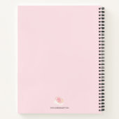 Wees aardig voor jezelf waterverf bloemen Custom Notitieboek (Achterkant)