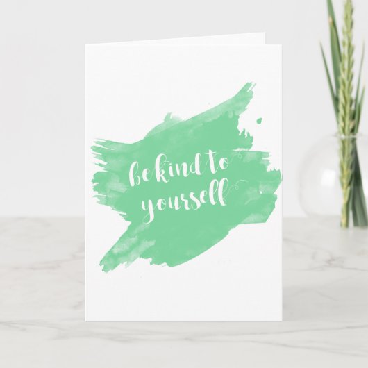 Wees aardig voor jezelf Waterverf Kaart (Voorkant)