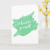 Wees aardig voor jezelf Waterverf Kaart (Gele Bloem)