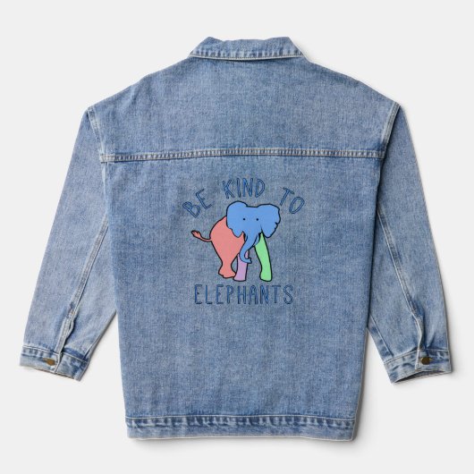 WEES AARDIG VOOR OLIFANTEN DENIM JACKET (Achterkant)