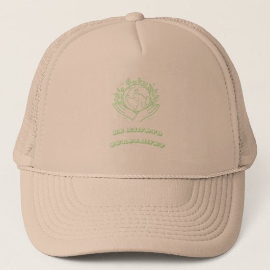 Wees aardig voor onze planeet: Caring Hands Earth Trucker Pet (Voorkant)